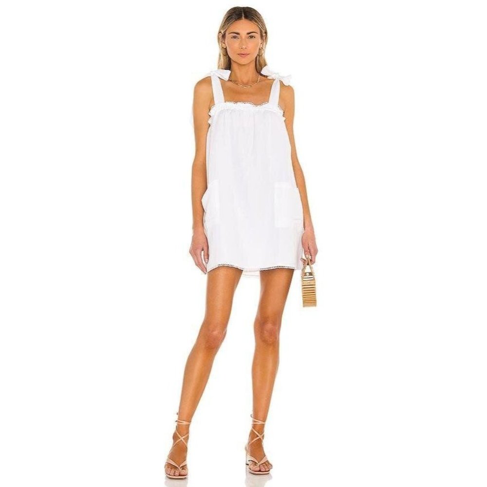 Show Me Your Mumu White Linen Sunshine Dress XS